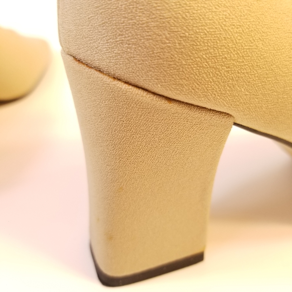 Jasmin Classic Beige/Khaki Fabric Pumps/Heels - Picture 12 of 14